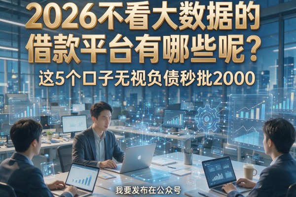 2026不看大数据的借款平台有哪些呢?这5个口子无视负债秒批2000!