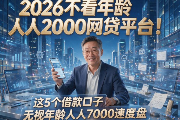 2026不看年龄人人2000网贷平台!这5个借款口子无视年龄人人7000速度盘