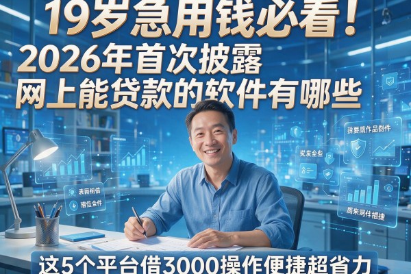 19岁急用钱必看!2026年首次披露网上能贷款的软件有哪些,这5个平台借3000操作便捷超省力