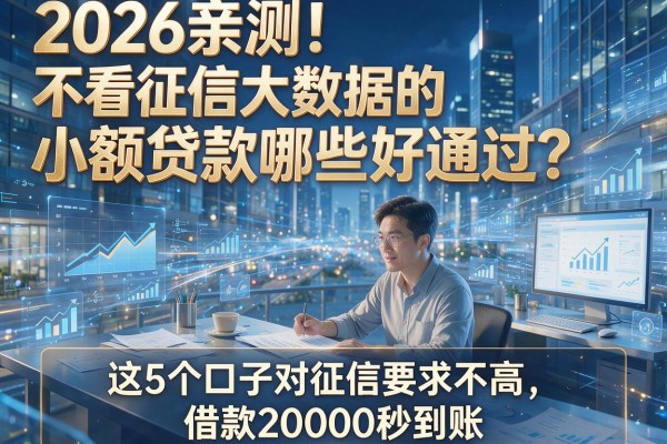 2026亲测!不看征信大数据的小额贷款哪些好通过?这5个口子对征信要求不高,借款20000秒到账!