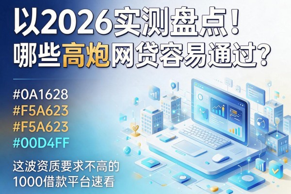 2026实测盘点!哪些高炮网贷容易通过?这波资质要求不高的1000借款平台速看