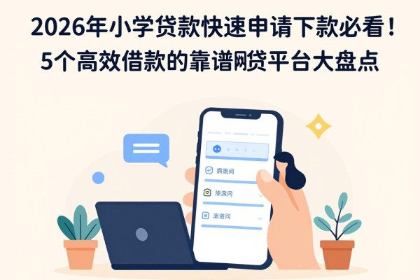 2026年小额贷款快速申请下款必看!5个高效借款的靠谱网贷平台大盘点