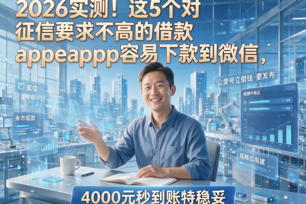 2026实测!这5个对征信要求不高的借款app容易下款到微信,4000元秒到账特稳妥