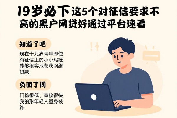 19岁必下！这5个对征信要求不高的黑户网贷好通过平台速看