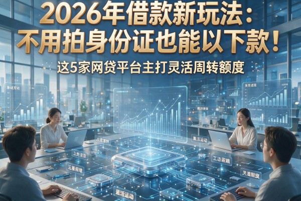 2026年借款新玩法:不用拍身份证也能下款!这5家网贷平台主打灵活周转额度