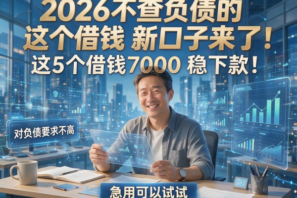 2026不查负债的新口子来了！这5个借钱7000稳下款、对负债要求不高，急用可以试试