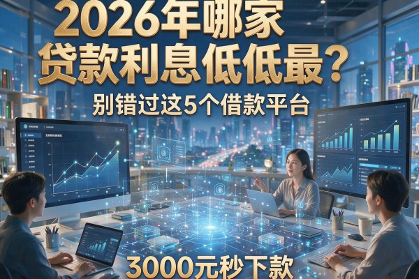 2026年哪家贷款利息低低最?别错过这5个借款平台,3000元秒下款!