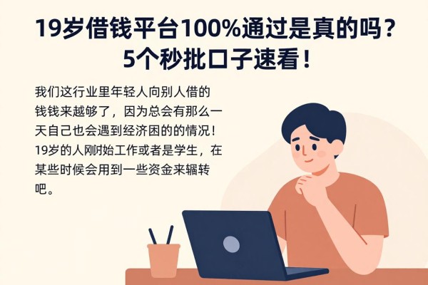 19岁借钱平台100%通过是真的吗？这5个秒批口子速看！