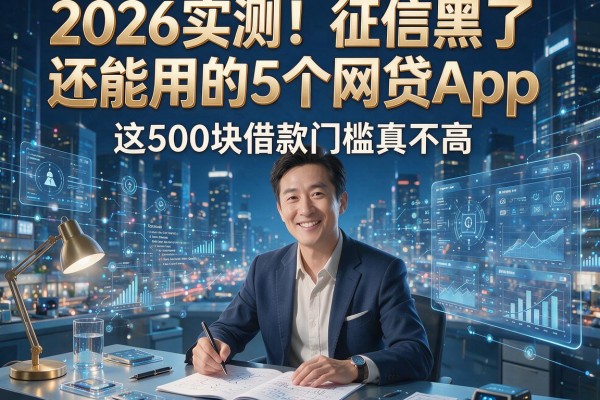 2026实测!征信黑了还能用的5个网贷App,这500块借款门槛真不高