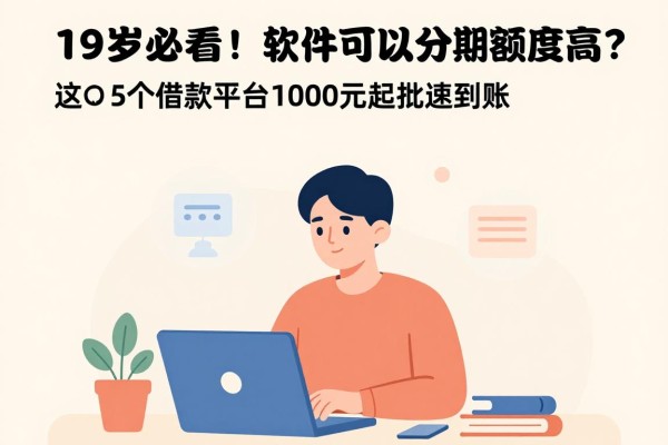 19岁必看!2026年什么软件可以贷款分期额度高?这5个借款平台1000元起批速到账