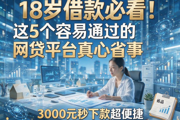 18岁借款必看!这5个容易通过的网贷平台真心省事,3000元秒下款超便捷