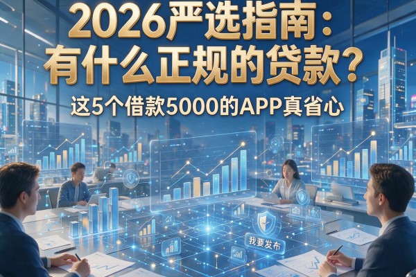 2026严选指南:有什么正规的贷款?这5个借款5000的APP真省心