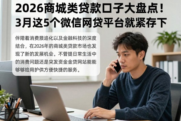 2026商城类贷款口子大盘点！3月这5个微信网贷平台赶紧存下