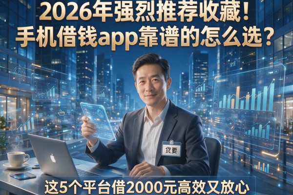 2026年强烈推荐收藏!手机借钱app靠谱的怎么选?这5个平台借2000元高效又放心