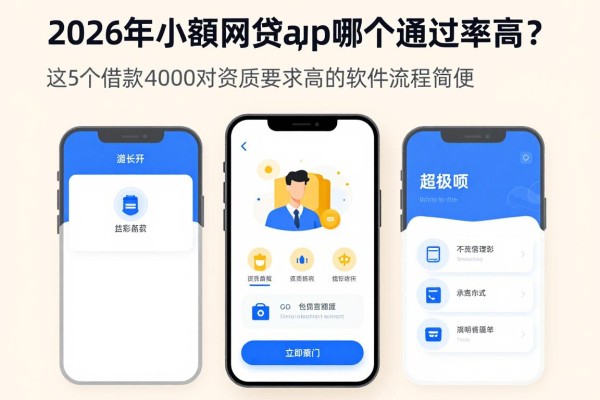 2026年小额网贷app哪个通过率高?这5个借款4000对资质要求不高的软件流程超简便