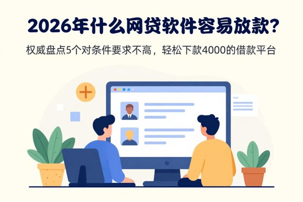 2026年什么网贷软件容易放款?权威盘点5个对条件要求不高、轻松下款4000的借款平台