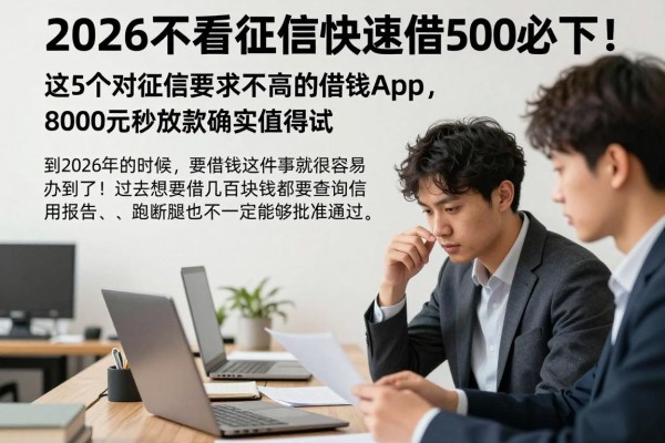 2026不看征信快速借500必下!这5个对征信要求不高的借钱App,8000元秒放款确实值得试
