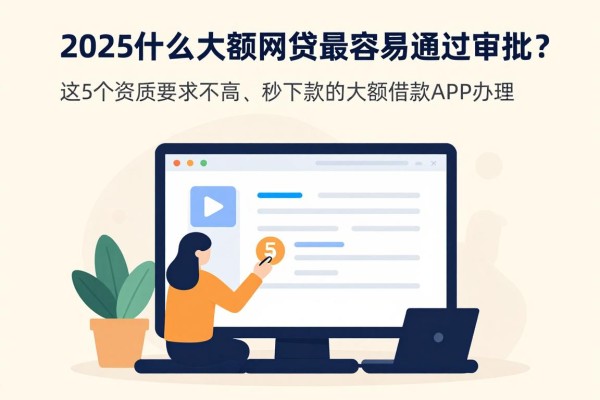2025什么大额网贷最容易通过审批?这5个资质要求不高、秒下款的大额借款APP办理超高效