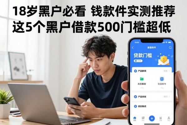18岁黑户必看！2026快速借到钱软件实测推荐，这5个黑户借款500门槛超低