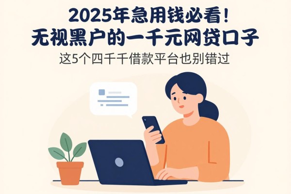 2025年急用钱必看!无视黑户的一千元网贷口子,这5个四千元借款平台也别错过