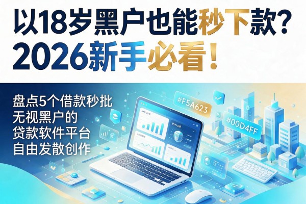 18岁黑户也能秒下款？2026新手必看！盘点5个借款秒批无视黑户的贷款软件平台