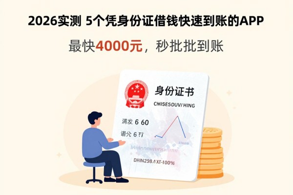 2026实测:5个凭身份证借钱快速到账的APP,最快4000元秒批到账