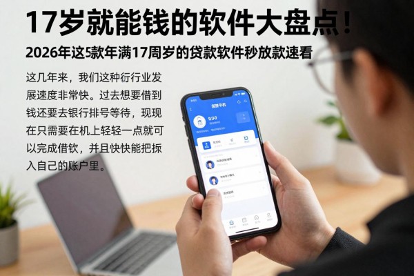 17岁就能借钱的软件大盘点!2026年这5款年满17周岁的贷款软件秒放款速看