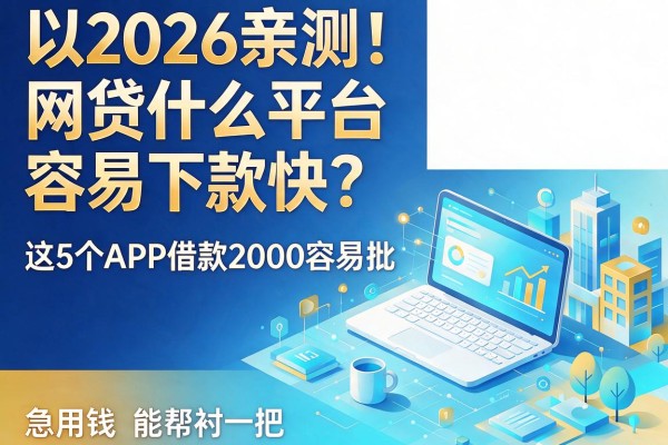 2026亲测!网贷什么平台容易下款快?这5个APP借款2000容易批,急用钱能帮衬一把