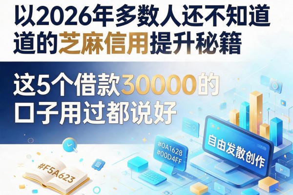 2026年多数人还不知道的芝麻信用提升秘籍，这5个借款30000的口子用过都说好