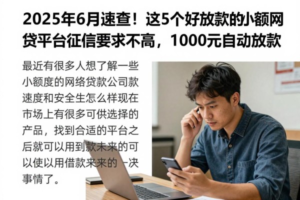 2025年6月速查!这5个好放款的小额网贷平台,征信要求不高,1000元自动放款
