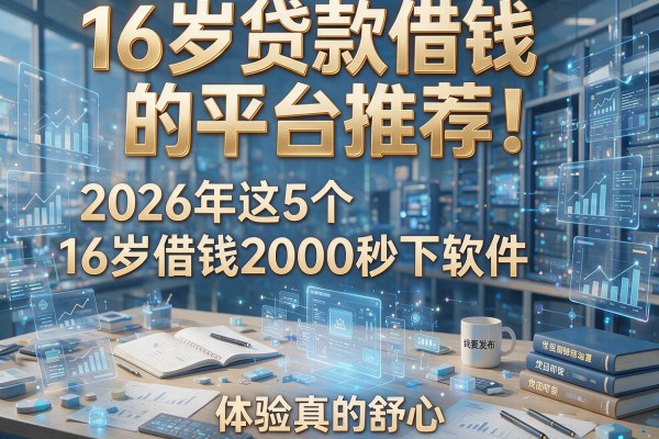 16岁贷款借钱的平台推荐!2026年这5个16岁借钱2000秒下软件,体验真的舒心