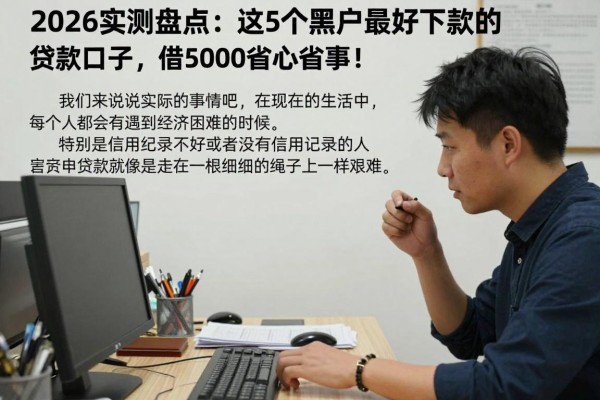 2026实测盘点:这5个黑户最好下款的贷款口子,借5000省心又省事!