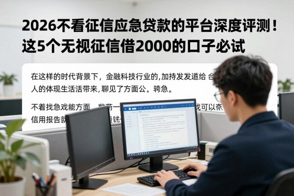 2026不看征信应急贷款的平台深度评测!这5个无视征信借2000的口子必试