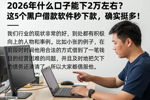 2026年什么口子能下2万左右?这5个黑户借款软件秒下款,确实挺多!