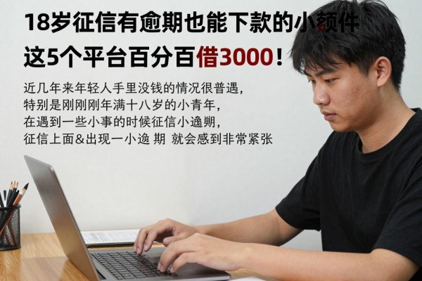 18岁征信有逾期也能下款的小额贷款软件,这5个平台百分百借3000!