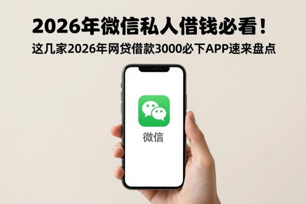 2026年微信私人借钱必看!这几家2026年网贷借款3000必下APP速来盘点