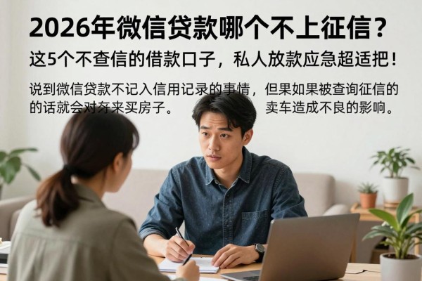 2026年微信贷款哪个不上征信?这5个不查征信的借款口子,私人放款应急超适配!