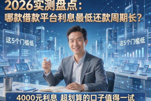 2026实测盘点:哪款借款平台利息最低还款周期长?这5个门槛低、4000元利息超划算的口子值得一试