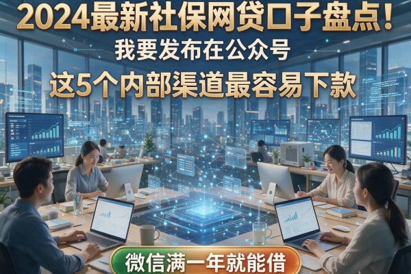 2024最新社保网贷口子盘点!这5个内部渠道最容易下款,微信满一年就能借