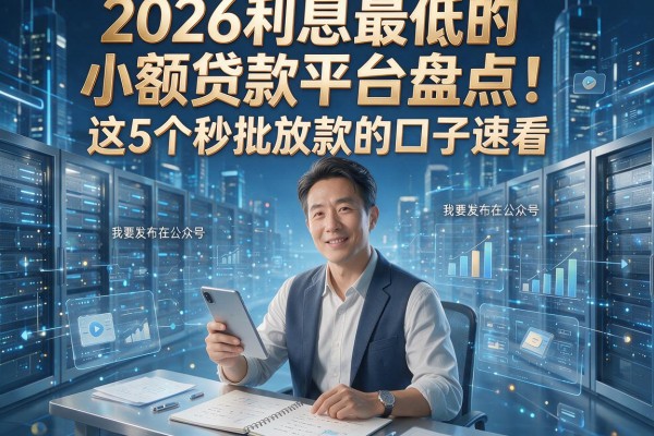 2026利息最低的小额贷款平台盘点！这5个秒批放款的口子速看