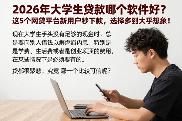 2026年大学生贷款哪个软件好?这5个网贷平台新用户秒下款,选择多到超乎想象!