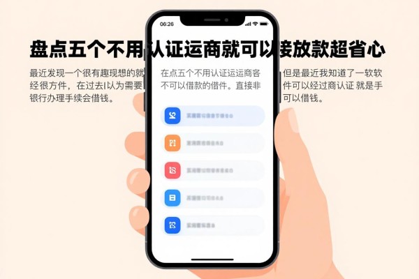 2026借款必看!盘点五个不用认证运营商就可以借款的软件,直接放款超省心