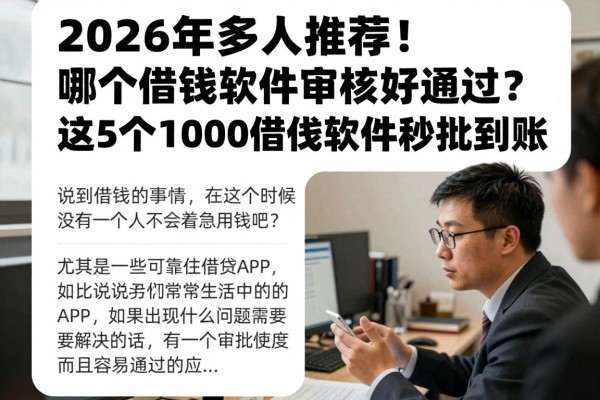 2026年多人推荐!哪个借钱软件审核好通过?这5个1000借款软件秒批到账