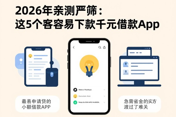 2026年亲测严筛：这5个最容易下款的千元借款app，急用钱必看！