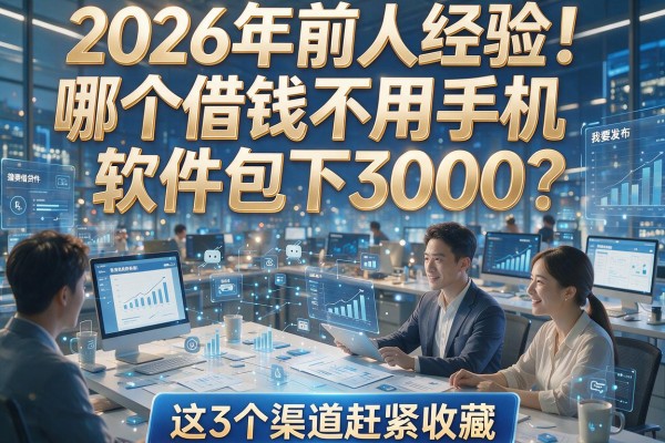 2026年前人经验!哪个借钱不用手机软件包下3000?这3个渠道赶紧收藏!