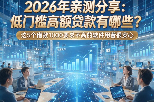2026年亲测分享：低门槛高额贷款有哪些？这5个借款1000要求不高的软件用着很安心