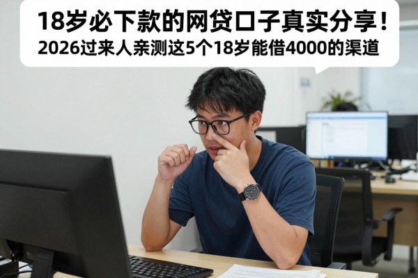 18岁必下款的网贷口子真实分享！2026过来人亲测这5个18岁能借4000的渠道