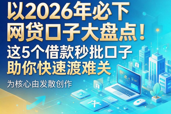 2026年必下网贷口子大盘点！这5个借款秒批口子助你快速渡难关