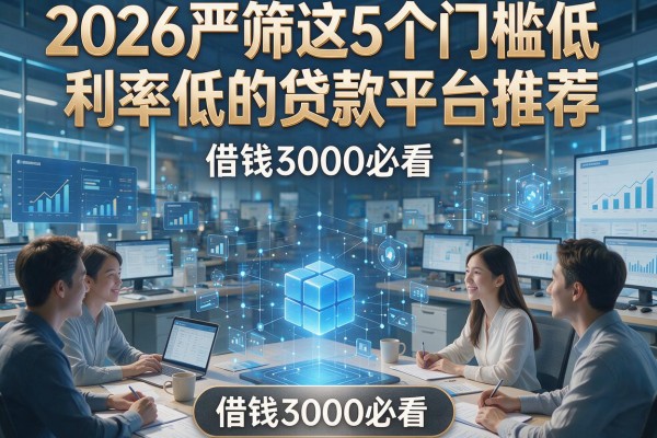 2026严筛这5个门槛低利率低的贷款平台推荐，借钱3000必看！