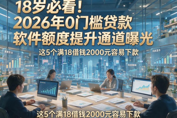 18岁必看!2026年0门槛贷款软件额度提升通道曝光,这5个满18借钱2000元容易下款
